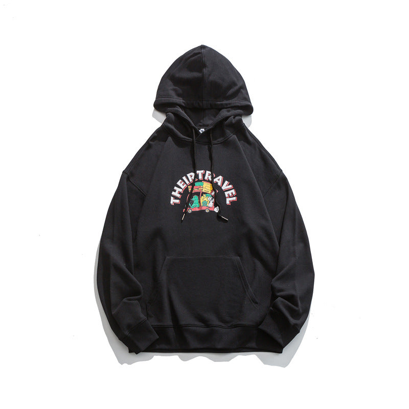 Men's Graphic Hoodies Men's Autumn Loose Hooded Sweater