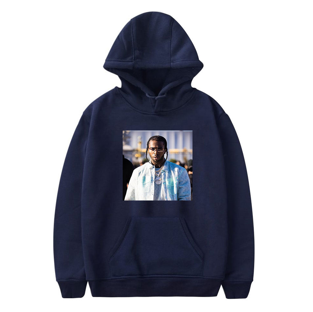 Pop Smoke Hoodies Printed Casual Loose-Fitting Hoodie Sweatshirt