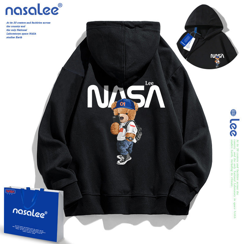 NASA Children Hoodie NASA Joint Name Children Sweater Hooded Bear Loose Thick