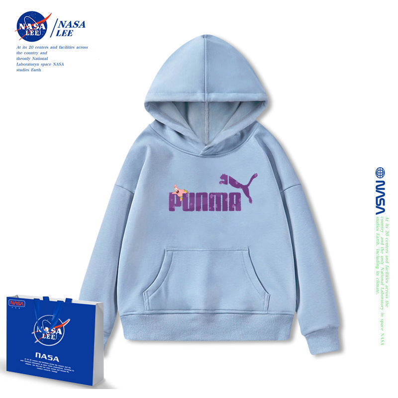 NASA Children Hoodie NASA Boys Hooded Sweatshirt Thickened Winter