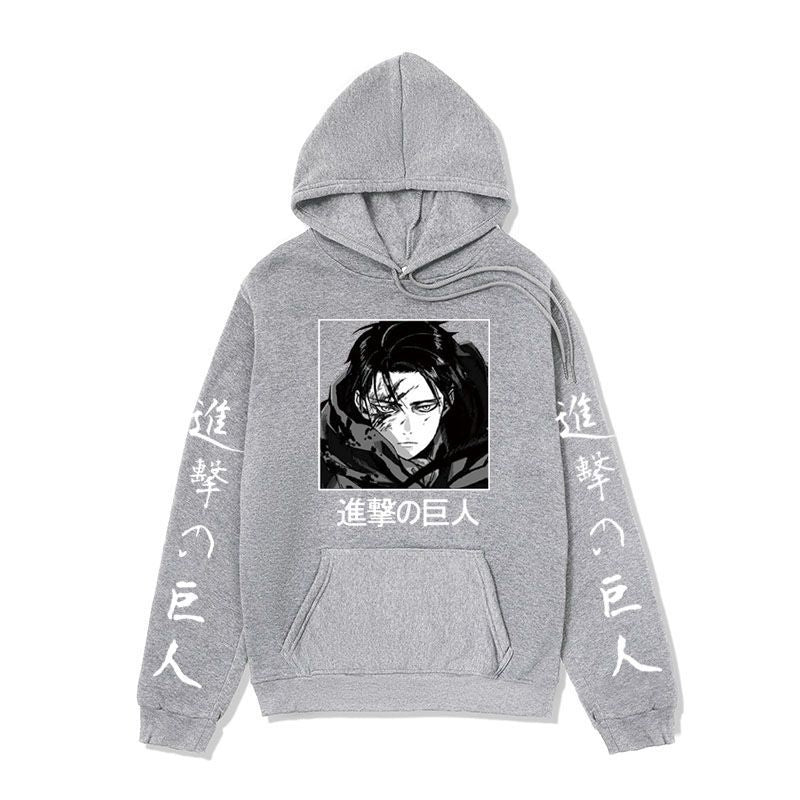 Anime Hoddies Brushed Hoody Autumn and Winter Attack on Titan Series Hoodie Jacket Men