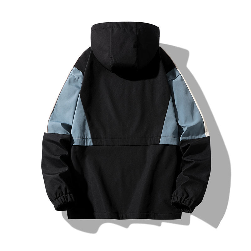 Men's Hoodie Jacket Men's Loose Contrast Color