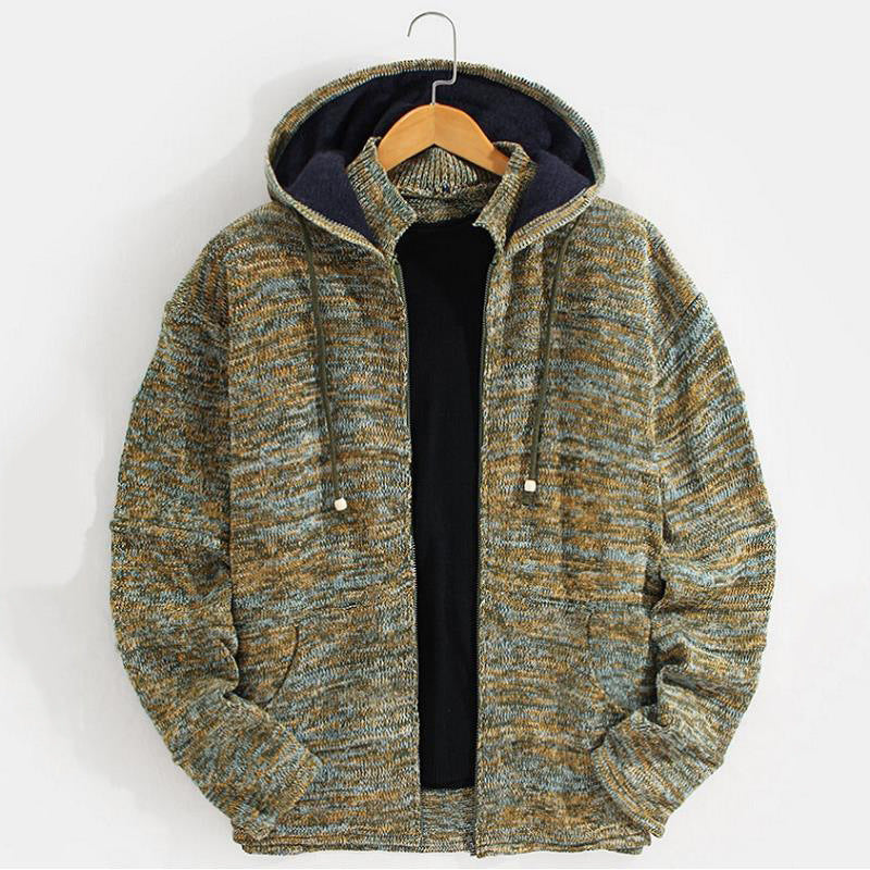 Baja Hoodie Loose Hooded Sweater Zipper Cardigan
