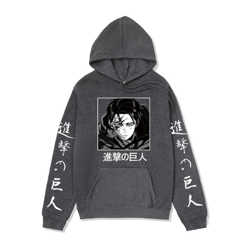 Anime Hoddies Anime Brushed Hoody Autumn and Winter Attack on Titan Series Hoodie Street Jacket Men