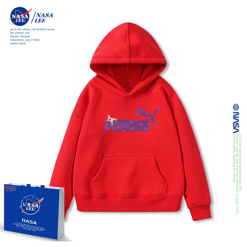 NASA Children Hoodie NASA Boys Hooded Sweatshirt Thickened Winter