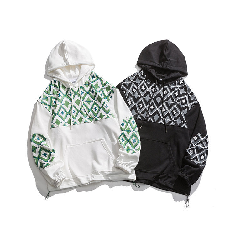 Men's Graphic Hoodies Men's Autumn Loose Trendy Hooded Jacket