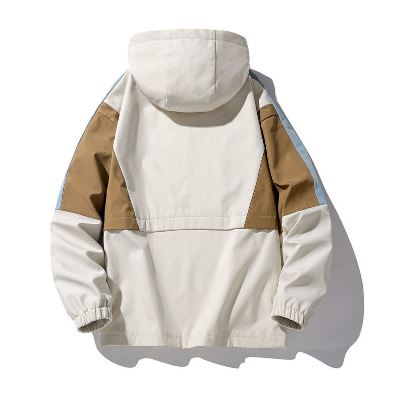 Men's Hoodie Jacket Men's Loose Contrast Color