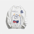 Man Fall Outfis Autumn Printed Casual Base Hoodie Couple Loose Casual Top