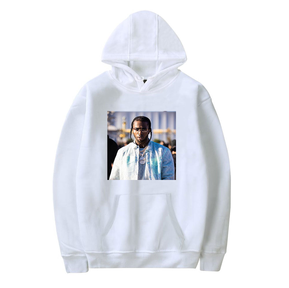 Pop Smoke Hoodies Printed Casual Loose-Fitting Hoodie Sweatshirt