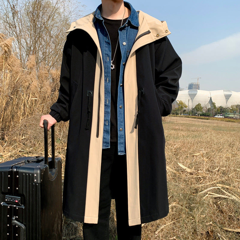 MEN'S Hoodie Fake Two Parka Loose