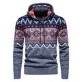 Baja Hoodie Hooded Diamond Plaid Brocade Sweater Knitwear