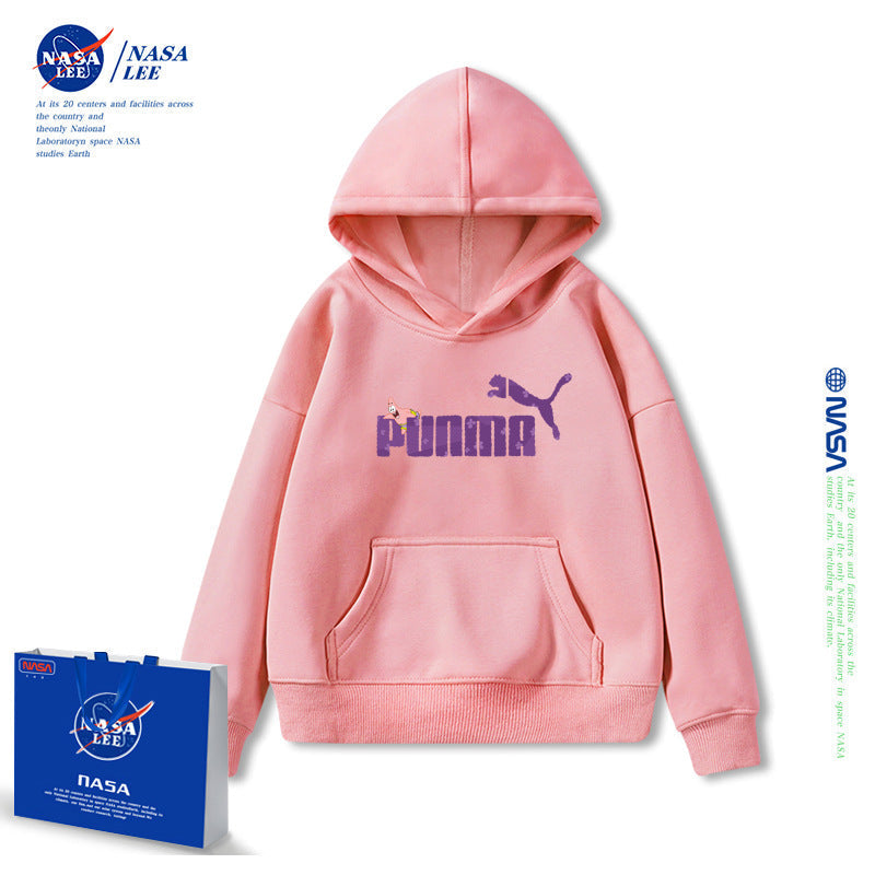 NASA Children Hoodie NASA Boys Hooded Sweatshirt Thickened Winter