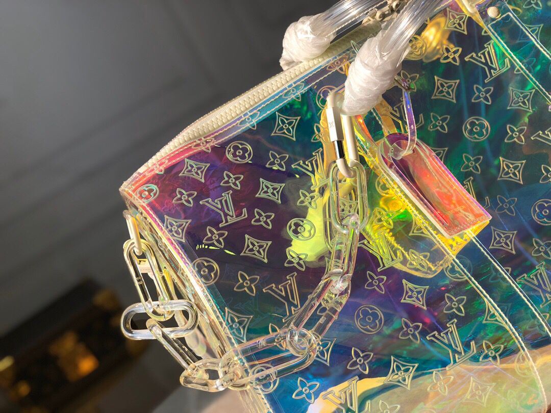 ＬＳ ＶＴＴＯＮ MONOGRAM 50 PRISM HOLOGRAPHIC TRAVEL BAG