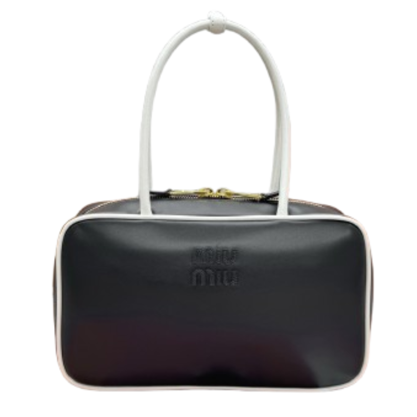 ＭＩ ＭＵ MATELASSÉ NAPPA LEATHER BAG BLACK