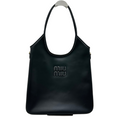 ＭＩ ＭＵ IVY LEATHER BAG BLACK