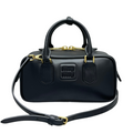 ＭＩ ＭＵ ARCADIE LEATHER BAG BLACK