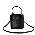 ＰＲＤＡ SMALL SAFFIANO LEATHER PRDA PANIER BAG BLACK