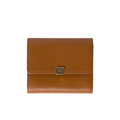 ＭＩ ＭＵ SMALL LEATHER WALLET WITH LOGO COGNAC