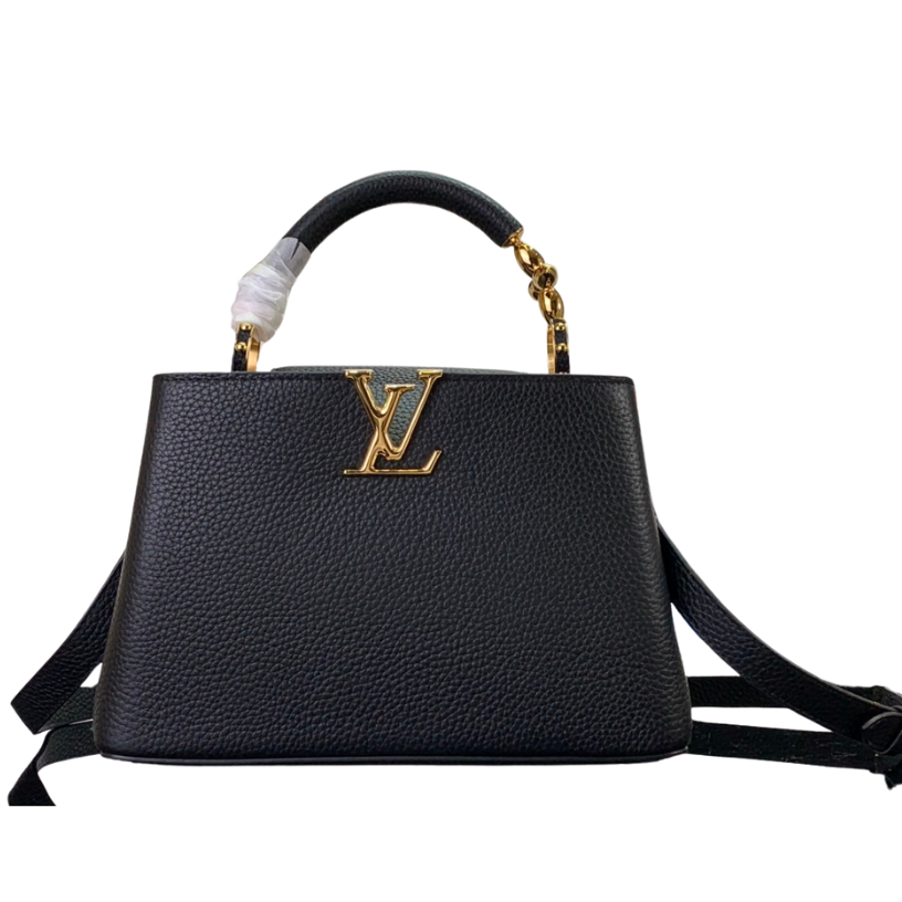 ＬＳ ＶＴＴＯＮ CAPUCINES BB MINI BLACK/UMBER/CREME
