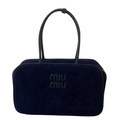 ＭＩ ＭＵ BEAU CORDUROY TOP-HANDLE BAG NAVY