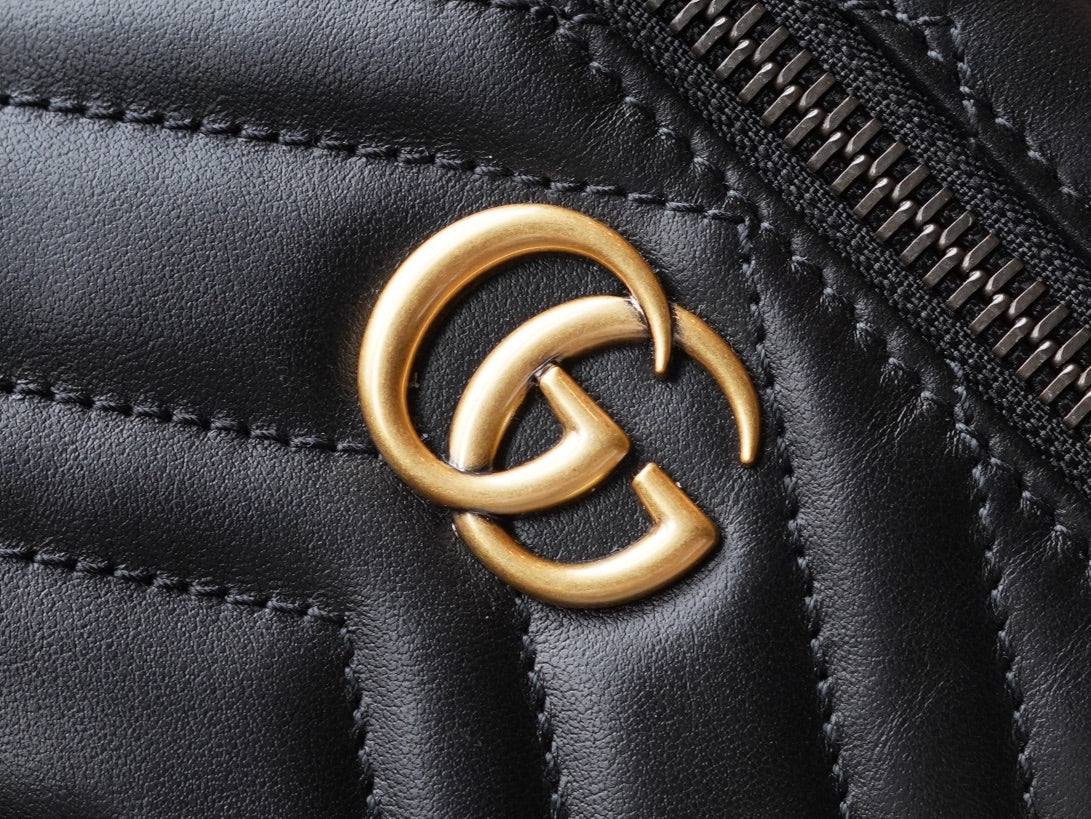 ＧＣＣＩGG MARMONT MINI TOP HANDLE BAG BLACK