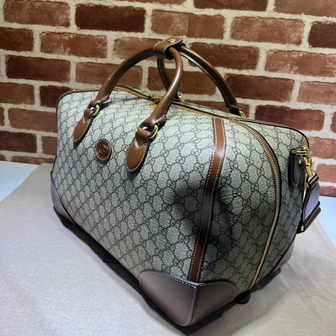 ＧＣＣＩGG CANVAS DUFFLE BAG BEGIE