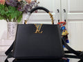 ＬＳ ＶＴＴＯＮ CAPUCINES BB MINI BLACK/UMBER/CREME