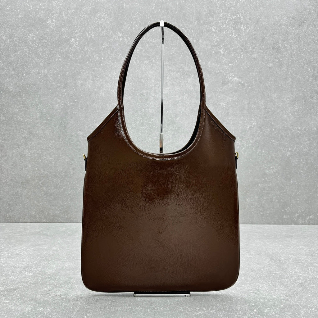 ＭＩ ＭＵ IVY NAPLAK PATENT LEATHER BAG PALISANDER
