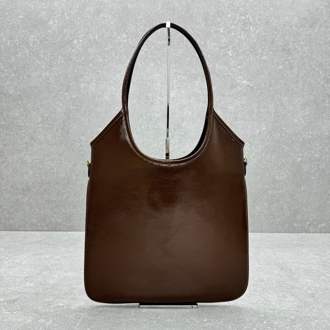 ＭＩ ＭＵ IVY NAPLAK PATENT LEATHER BAG PALISANDER