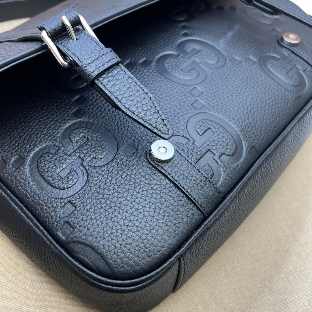 ＧＣＣＩGG JUMBO MEDIUM MESSEGER BAG BLACK