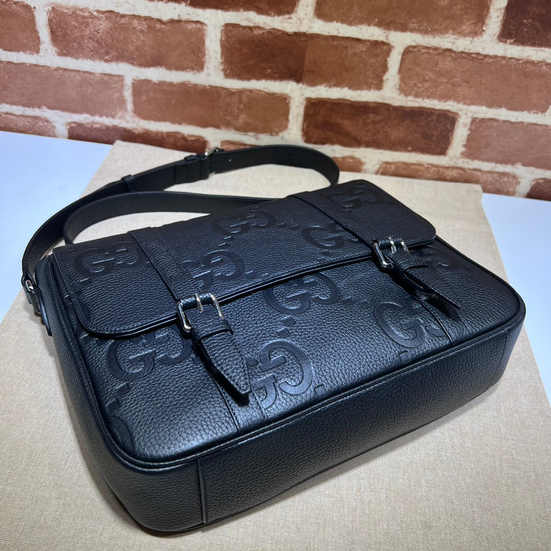 ＧＣＣＩGG JUMBO MEDIUM MESSEGER BAG BLACK