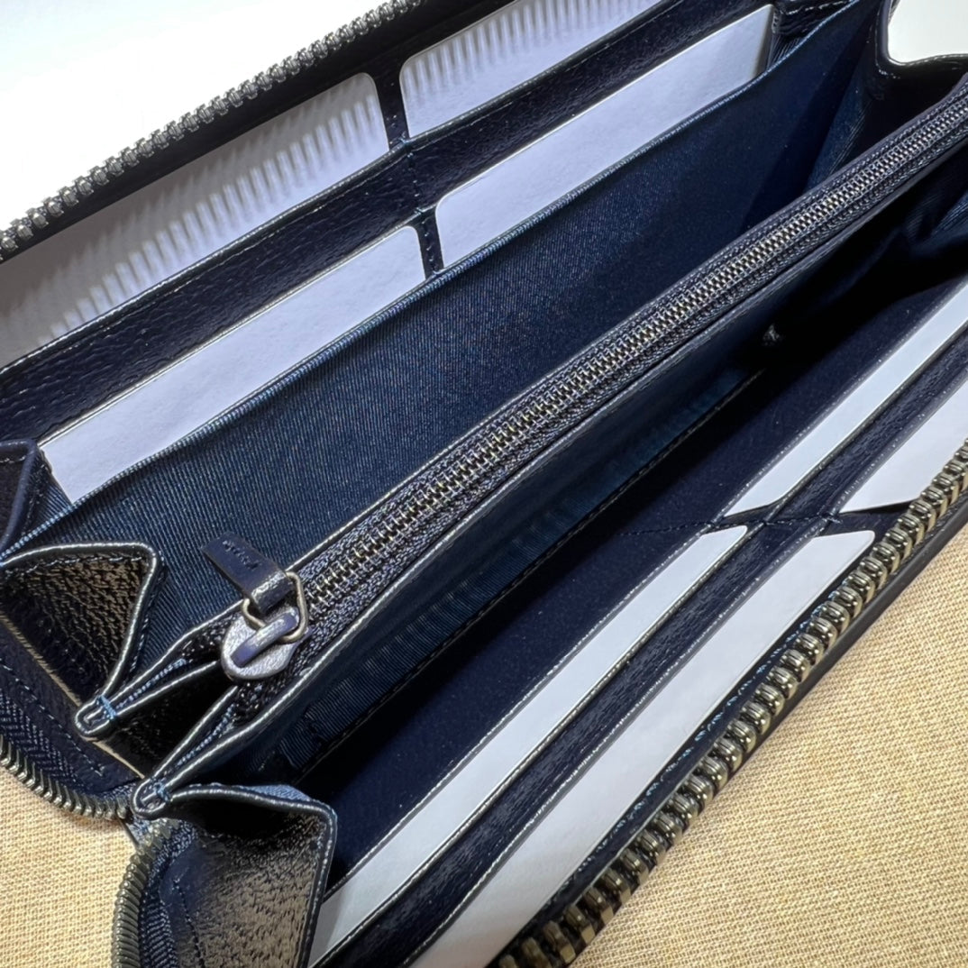 ＧＣＣＩJUMBO GG ZIP AROUND WALLET BLACK