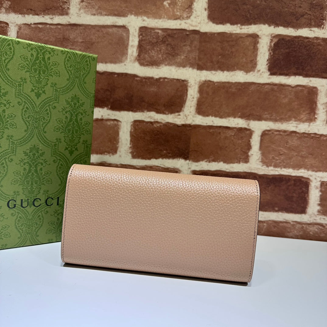 ＧＣＣＩMARMONT BLACK LEATHER WALLET ON CHAIN BROWN