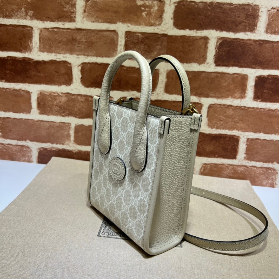 ＧＣＣＩDENIM GG MONOGRAM TOTE BAG BEGIE