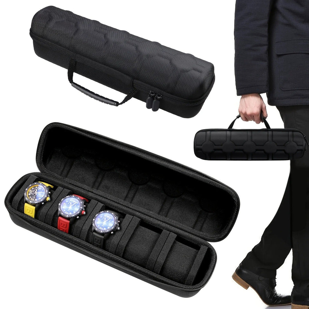 NomadVault™ 5-Slot Travel Watch Case