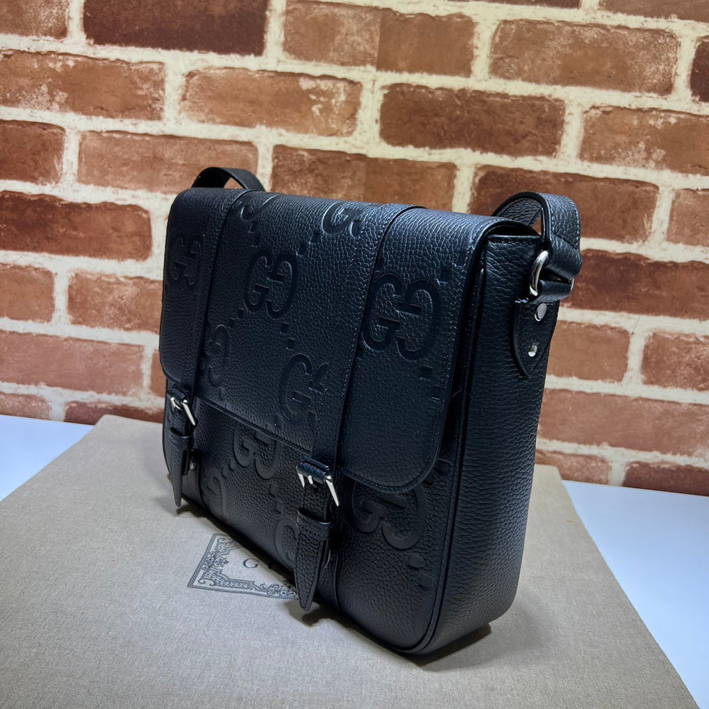 ＧＣＣＩGG JUMBO MEDIUM MESSEGER BAG BLACK