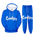 Cookies Hoodie Digital Color Printing Hooded Ankle Banded Pants Set