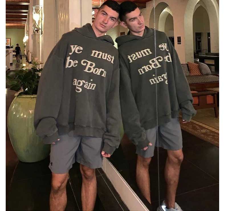 You Must Be Born Again Hoodie Cpfm Kanye Loose Fleece Lined