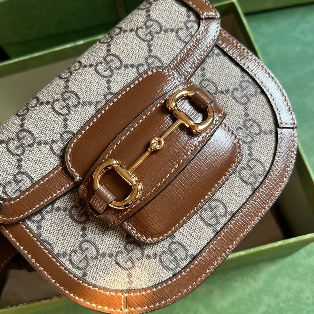 ＧＣＣＩHORSEBIT 1955 SOFT BAG BROWN