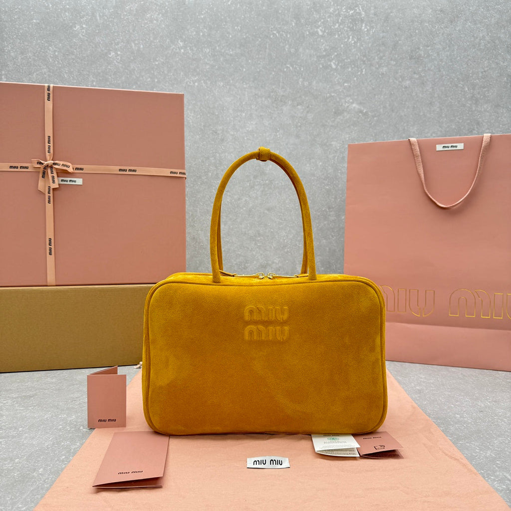 ＭＩ ＭＵ SUEDE BEAU BAG WHISKEY
