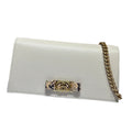 ＧＣＣＩMARMONT BLACK LEATHER WALLET ON CHAIN WHITE