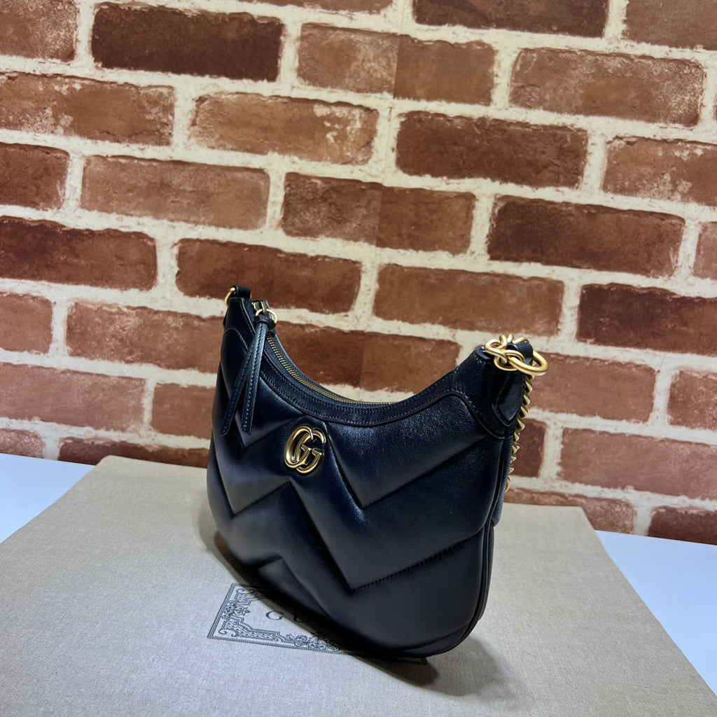 ＧＣＣＩGG MARMONT SMALL MATELASSE LEATHER SHOULDER BAG BLACK