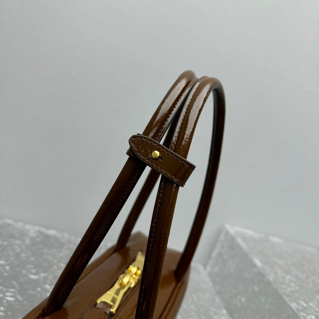 ＭＩ ＭＵ BEAU NAPLAK PATENT LEATHER BAG PALISANDER