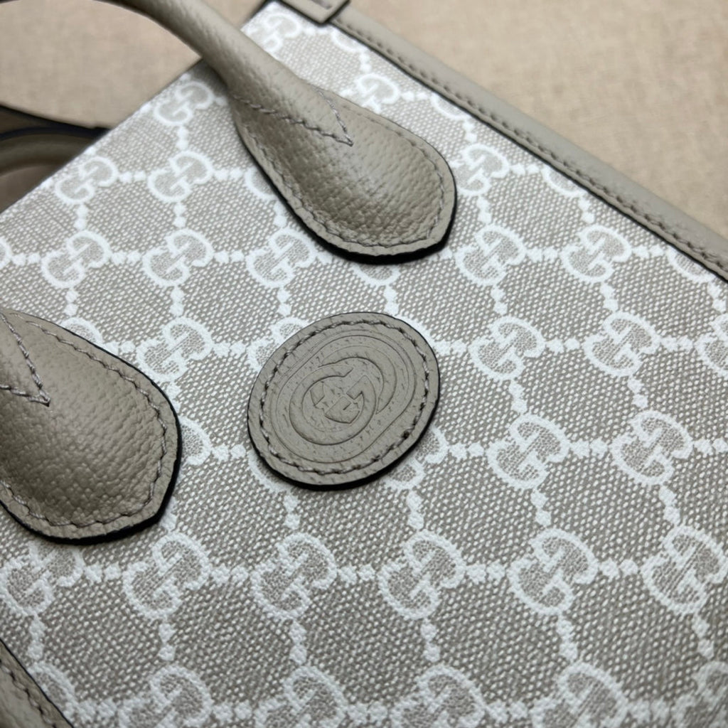 ＧＣＣＩDENIM GG MONOGRAM TOTE BAG BEGIE