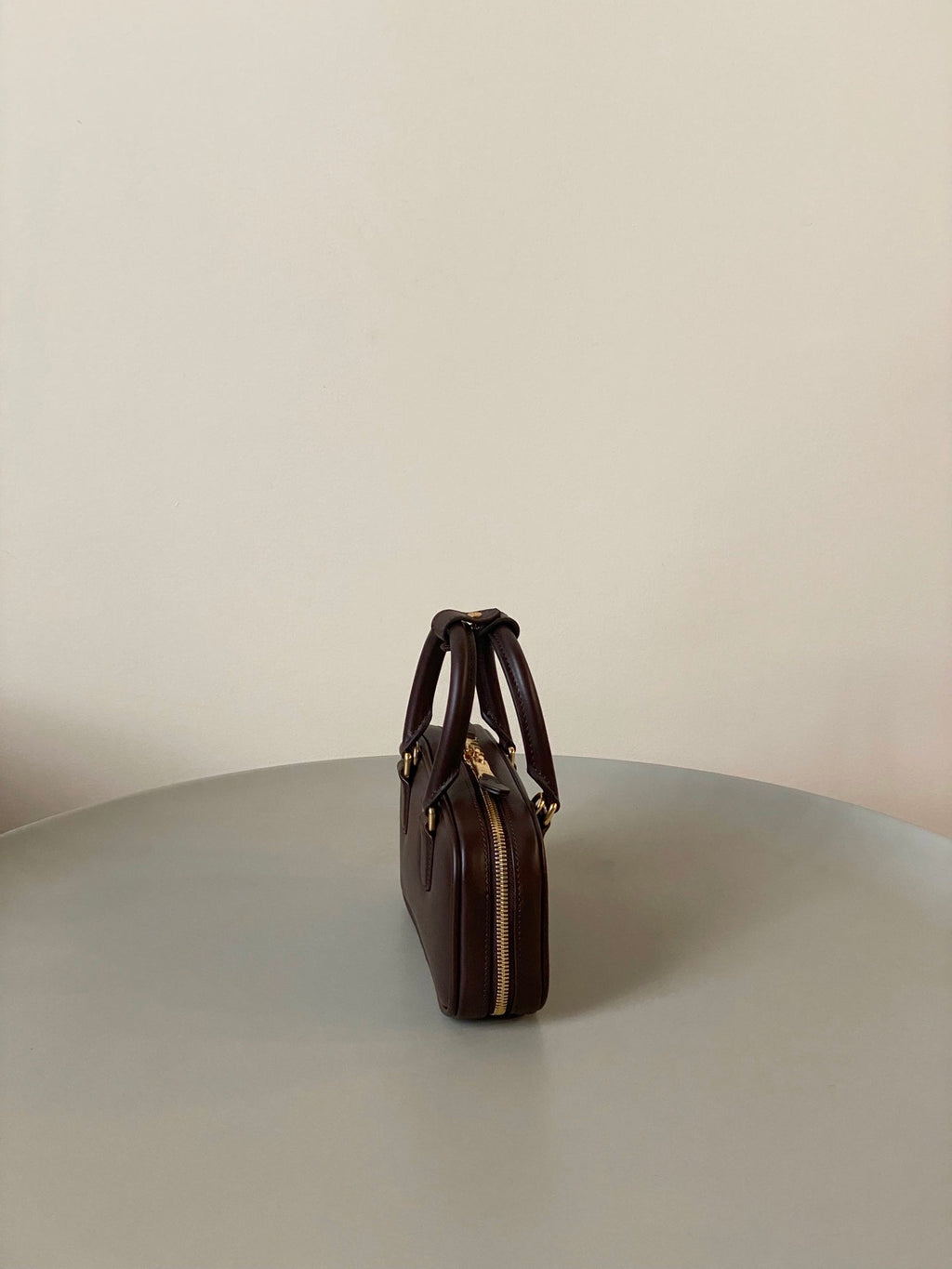 ＭＩ ＭＵ ARCADIE LEATHER MINI-BAG BRIARWOOD