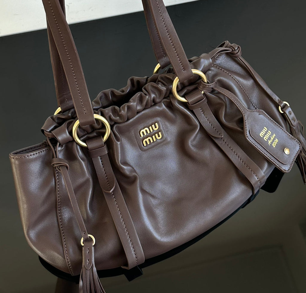 ＭＩ ＭＵ JOIE NAPPA LEATHER BAG BRIARWOOD