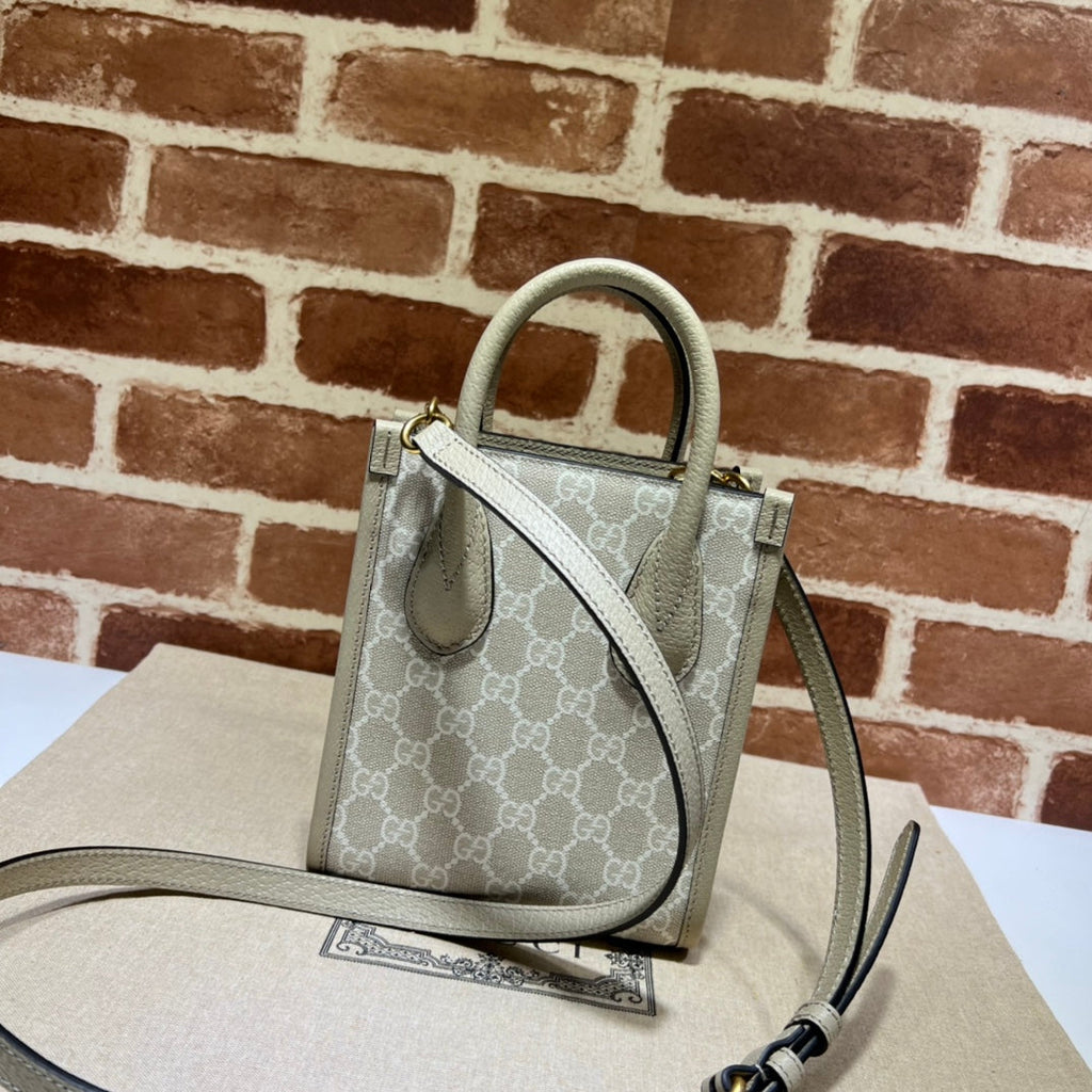 ＧＣＣＩDENIM GG MONOGRAM TOTE BAG BEGIE