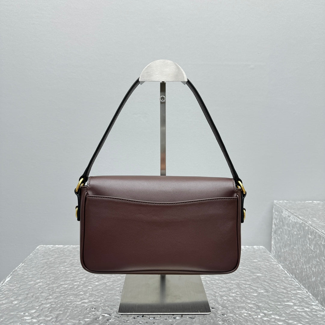 ＭＩ ＭＵ PENNY NAPPA LEATHER SHOULDER BAG BRIARWOOD