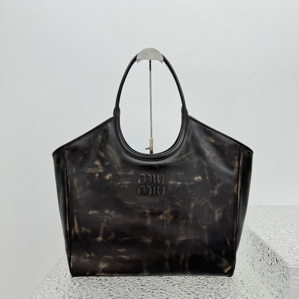 ＭＩ ＭＵ  IVY LEATHER BAG COFFE