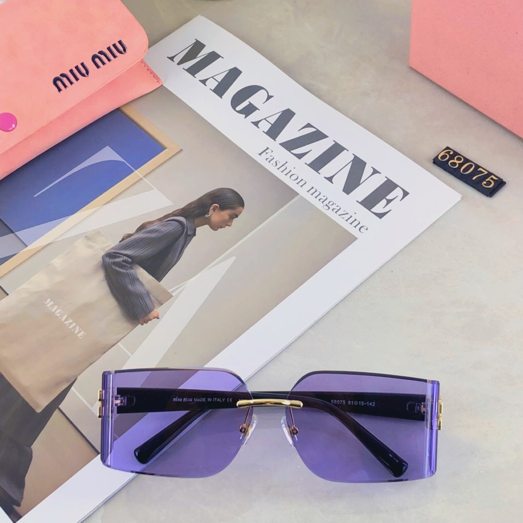 LOGO SQUARE SUNGLASSES 499927 IN METAL